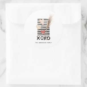 XOXO Autocollants modernes pour la Saint-Valenti