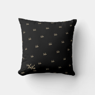 XOXO Black Gold Chic Kissen