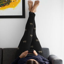 XOXO Black Hot Pink Gold Typography Cute Leggings