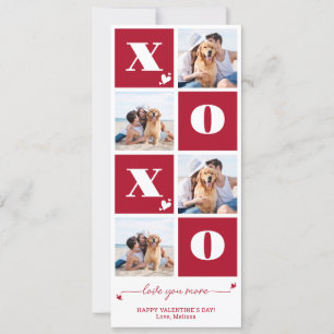XOXO Bold Modern 4 Foto Happy Valentinstag Feiertagskarte