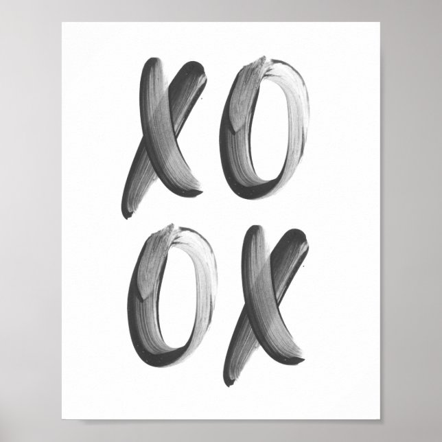 XOXO Brush Schriftart Poster (Vorne)