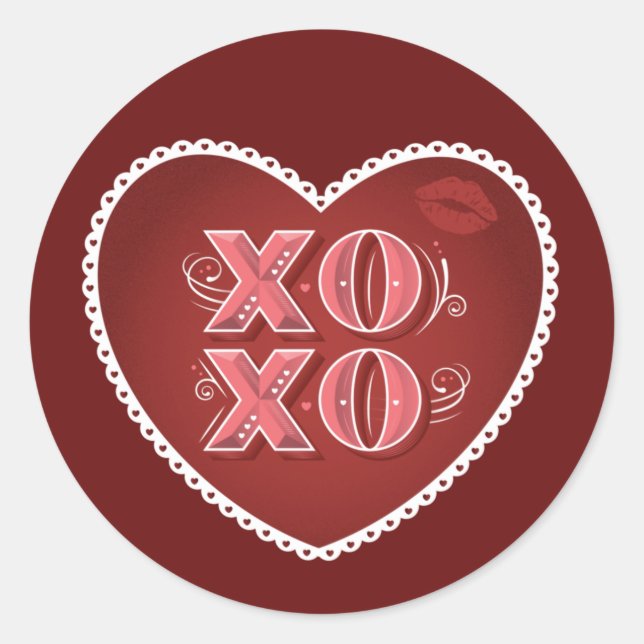 XOXO (Câlins et Bisous)  / Autocollants (Devant)
