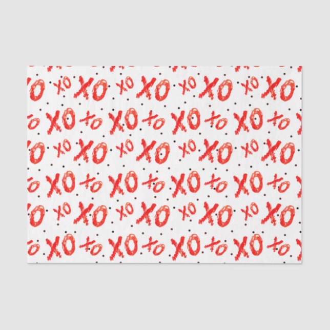 XOXO (Design 48 Red Series) Seidenpapier (Vorderseite)