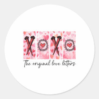 Xoxo Die ursprünglichen Liebe Buchstaben Retro übe Runder Aufkleber