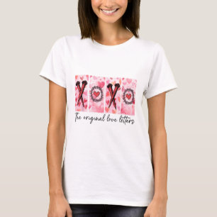 Xoxo Die ursprünglichen Liebe Buchstaben Retro übe T-Shirt