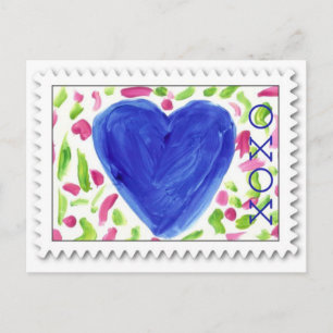 XOXO - Embrous et baisers - Carte postale