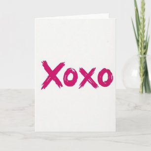 Xoxo Fuchsia Pinsel-Umarme-Karte Karte