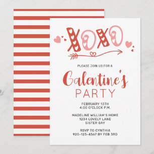 XOXO Galentinstag-Party Einladung
