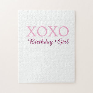 Xoxo Geburtstagsmädchen Name rosa mauve einfach Li