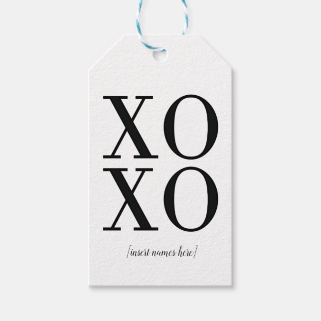 XOXO-Geschenktafel Geschenkanhänger (Vorderseite)