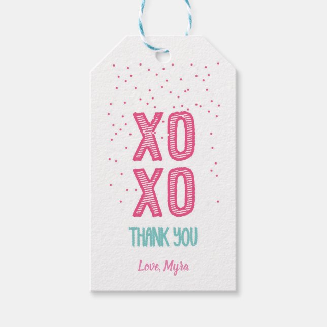XOXO-Geschenktafel Geschenkanhänger (Vorderseite)