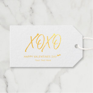 XOXO Goldene Herzen Frohen Valentinstag Geschenkanhänger