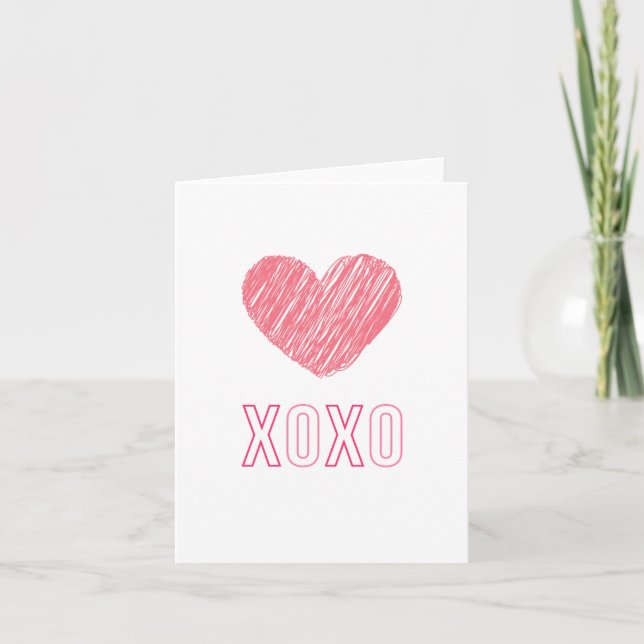"XOXO"-Grußkarte (Vorderseite)