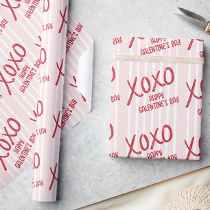 XOXO Handgezeichnete Galentine’s Day-Party Geschenkpapier