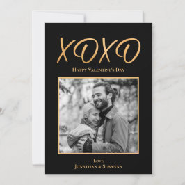 XOXO Happy Valentine's Day Foto Urlaubskarte Feiertagskarte
