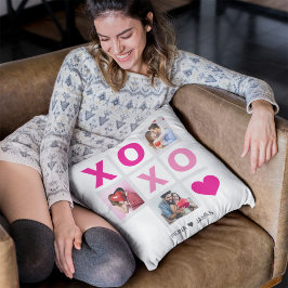 XOXO Happy Valentine's Day Pink Heart Custom Foto Kissen