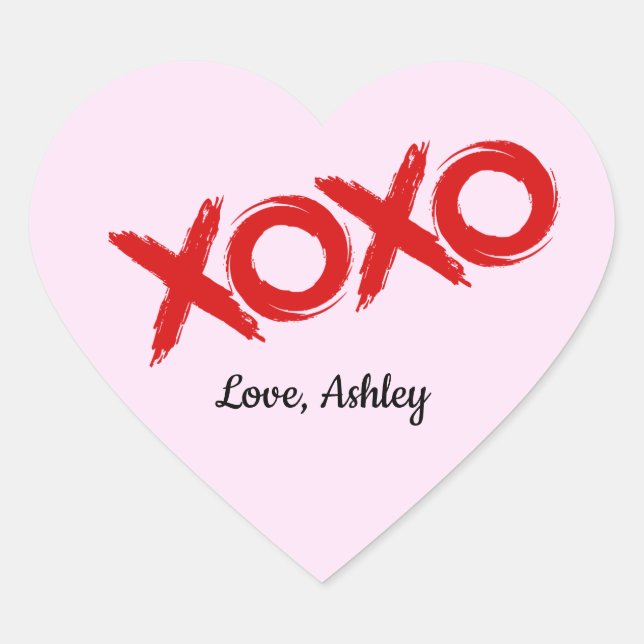 Xoxo Heart Sticker (Vorderseite)