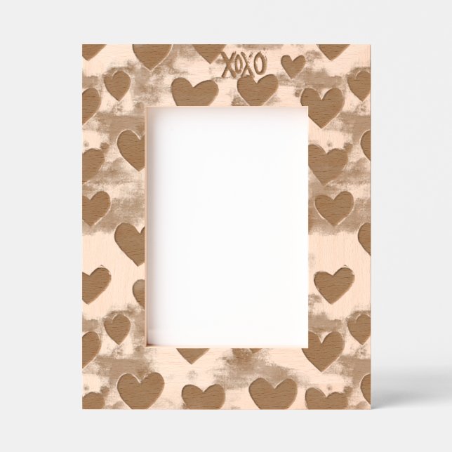 Xoxo Hearts Geätzte Rahmen (Vorderseite)