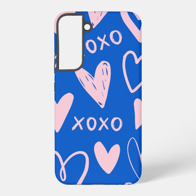XOXO Hearts Samsung Galaxy 22+ Phone Case Hülle (Rückseite)