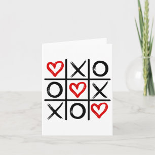 Xoxo Hearts Valentine Hugs Kisses Tic-tac-toe Wome Karte