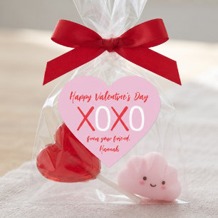 XOXO Herz Kinder Klassenzimmer Valentinstag Party Herz-Aufkleber