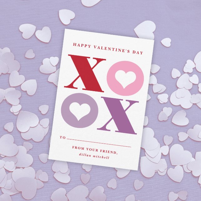 Xoxo Herz-Klasse Valentine-Tageskarte Einladung (Von Creator hochgeladen)