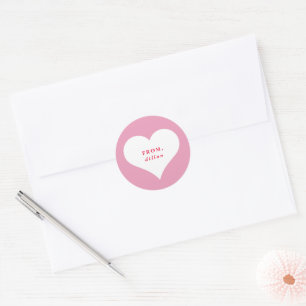 Xoxo Herz Klassenzimmer Valentinstag Karte Runder Aufkleber