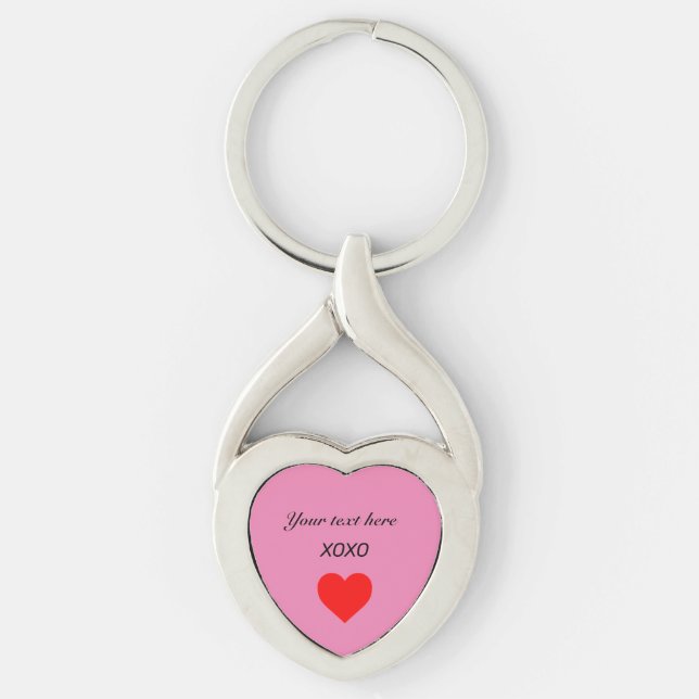 XOXO HERZ personalisieren Schlüsselanhänger (Vorderseite)