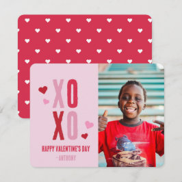 XOXO Herz Valentine Fotokarte Einladung