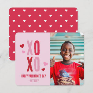 XOXO Herz Valentine Fotokarte Einladung