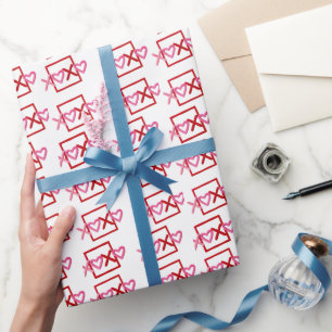 XOXO Herz Valentinstag Liebe Geschenkpapier