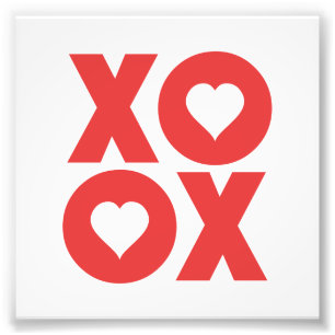 XOXO Hugs and Kisses Valentinstag Fotodruck