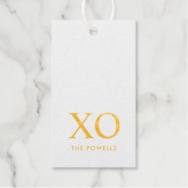 XOXO Hugs & Kisses Simple Minimalistisch Real Gold Geschenkanhänger