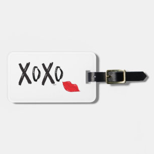 XoXo-Hugs-Kisses-with-Red-Lips Gepäckanhänger