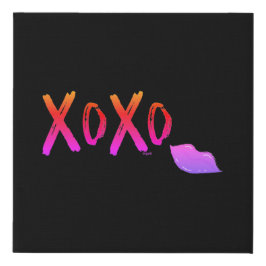 XoXo-Hugs-Kisses-with-Red-Lips Spaß Cool Künstlicher Leinwanddruck