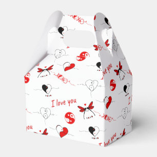 XOXO, ich Liebe Sie und Herzen Geschenkschachtel