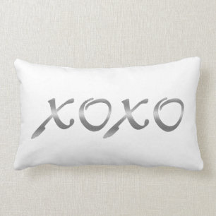 XOXO im Silber Lendenkissen