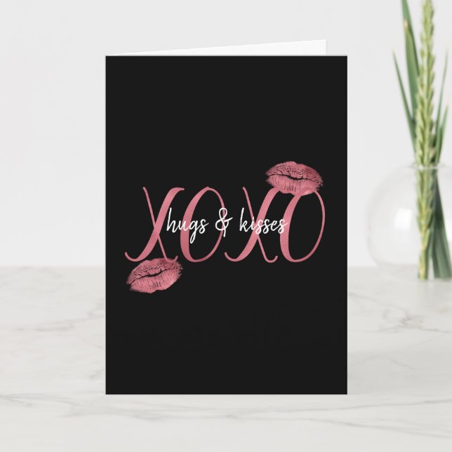 XOXO Kisses Karte (Vorderseite)
