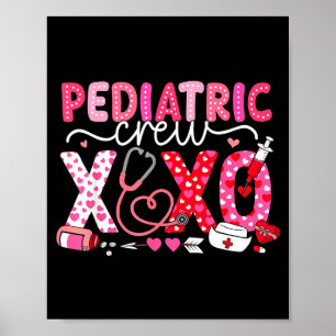 Xoxo Krankenschwester Pädiatrie Crew Krankenschwes Poster