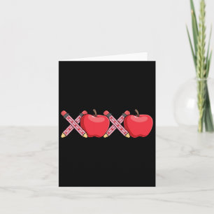 Xoxo Lehrer Valentine's Day Stift und Apfel Karte