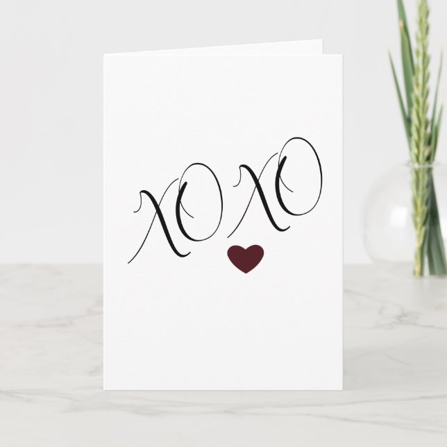 XOXO Liebe Herz Karte (Vorderseite)