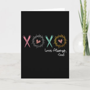 Xoxo Liebe immer Gott  Karte
