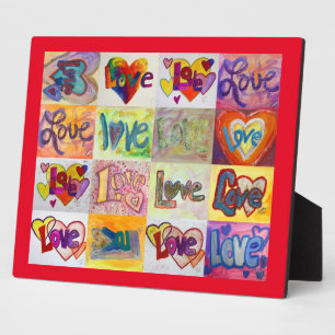 XOXO Liebe Mosaik Collage Painting Gedicht Plaque Fotoplatte