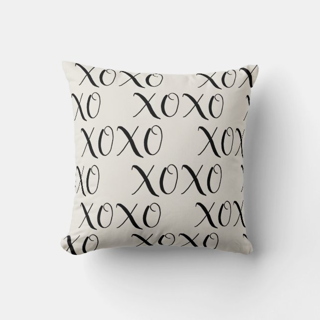 XOXO Liebe Valentine Throw Kissen (Vorderseite)
