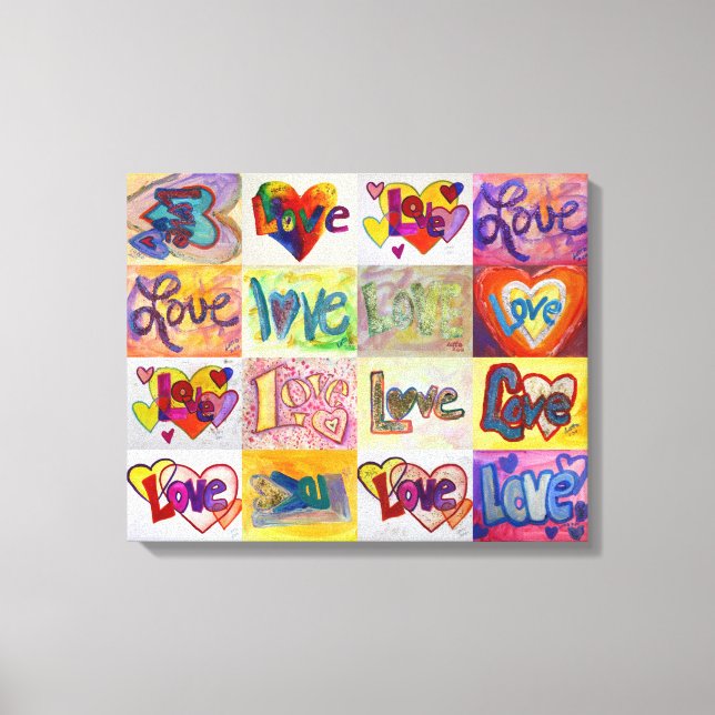 XOXO Liebe Word Artwork Bilder Leinwand Drucken (Vorderseite)