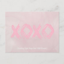XOXO Light Pink Postkarte