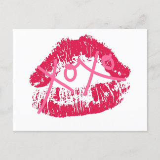 XOXO Lippen Feiertagspostkarte