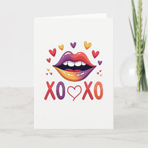 Xoxo Lippen Herzen Liebeskarte Karte
