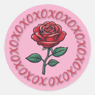 XOXO Love Rose Aufkleber