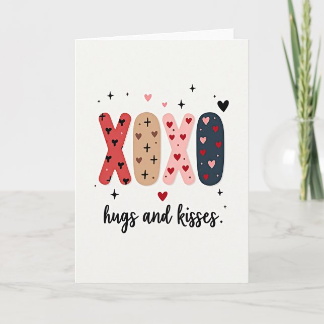 Xoxo Modern Love Karte (Vorderseite)
